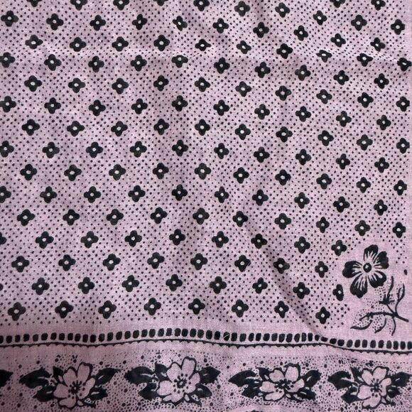 Madewell Purple Floral Daisy Bandana Scarf Neck Tie Paisley 90s Y2K Cotton - Picture 3 of 5